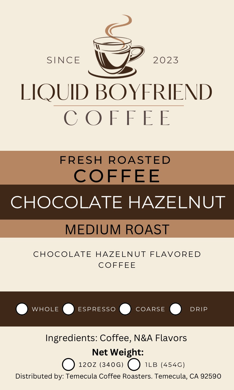 Chocolate Hazelnut Flavored Coffee